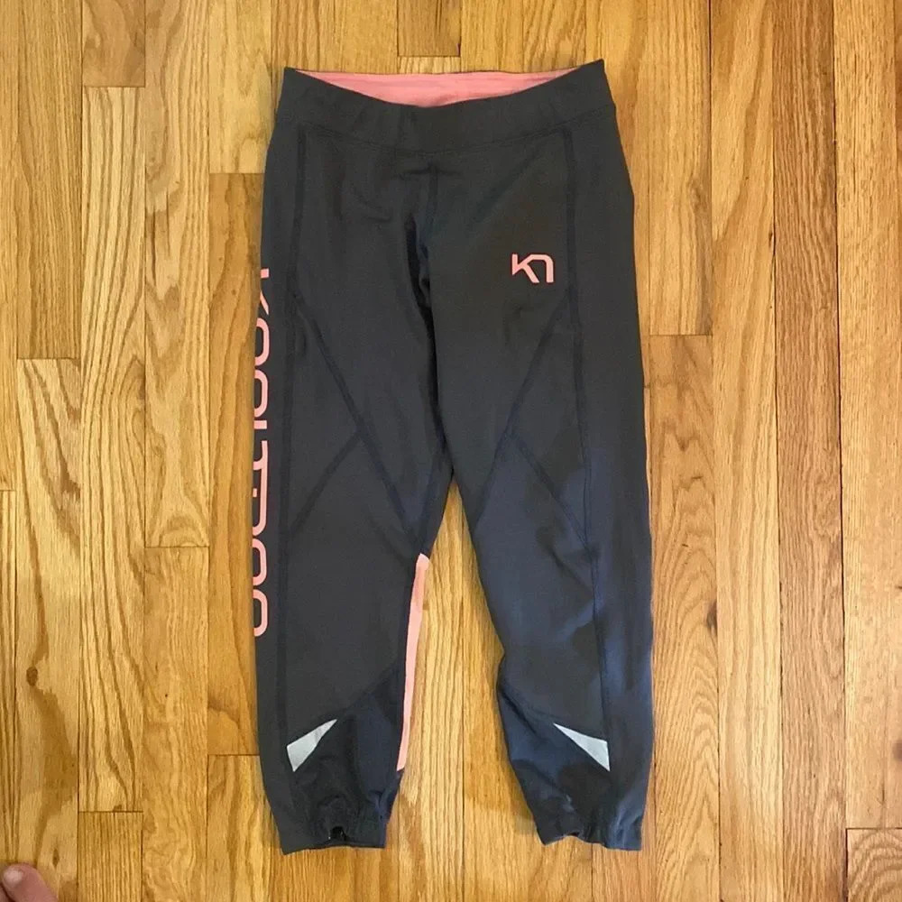 Kari Traa Norwegian pink and grey leggings sz S excellent condition